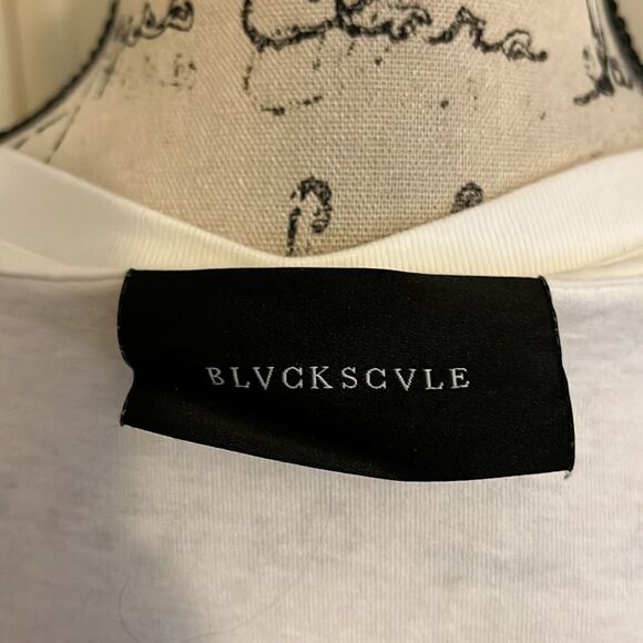 Blvck Scvle White Skeleton Graphic Reversible Design Casual Pullover Long Sleeve - Picture 11 of 12